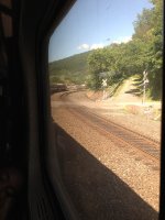 View of the rear of Amtk Train # 43