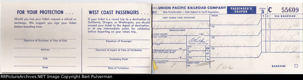 Inside of City of Los Angeles Ticket With Carbon Copy of Ticket on the Right