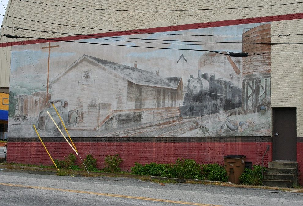 Mural of the depot