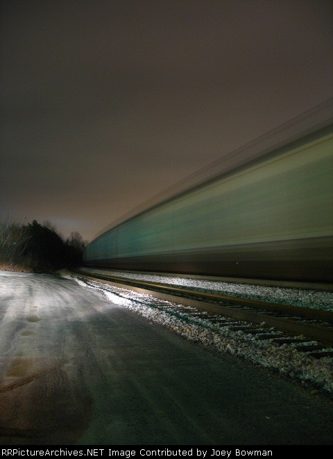 NS train "flying" by, really doing about 5 MPH