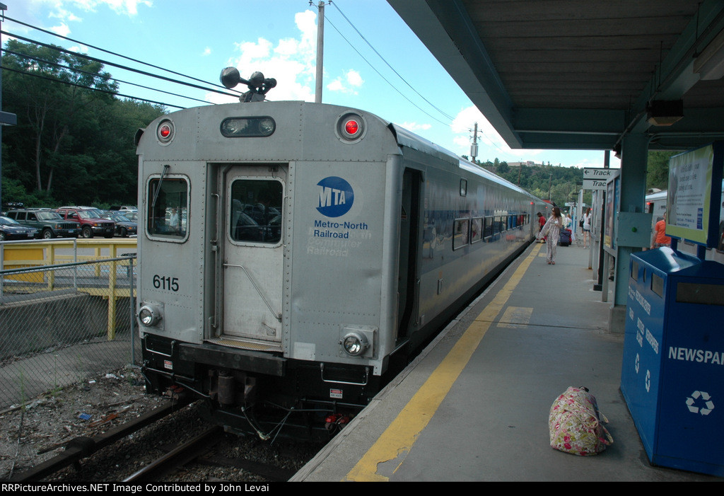 MNR Shoreline 1 Cab on the rear of the 3:13 Wassaic Shuttle