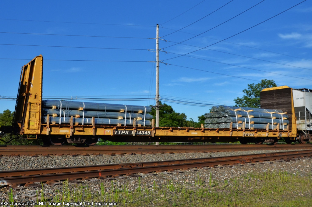 TTPX 804345 and it's sister are carrying steel rods.
