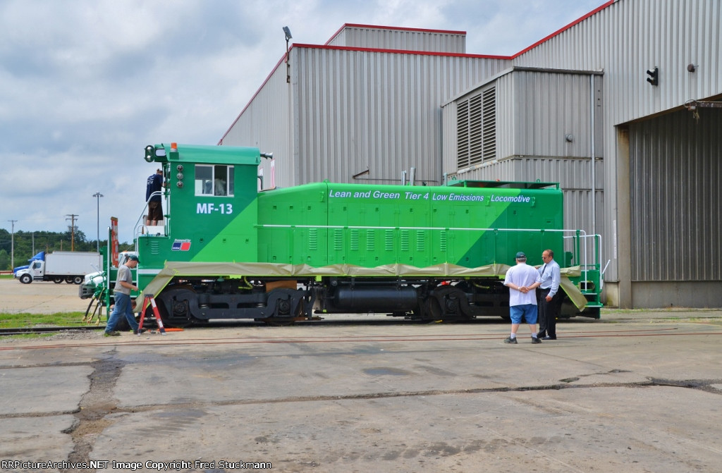 The Lorain County Commissioner has stopped in to chat. 