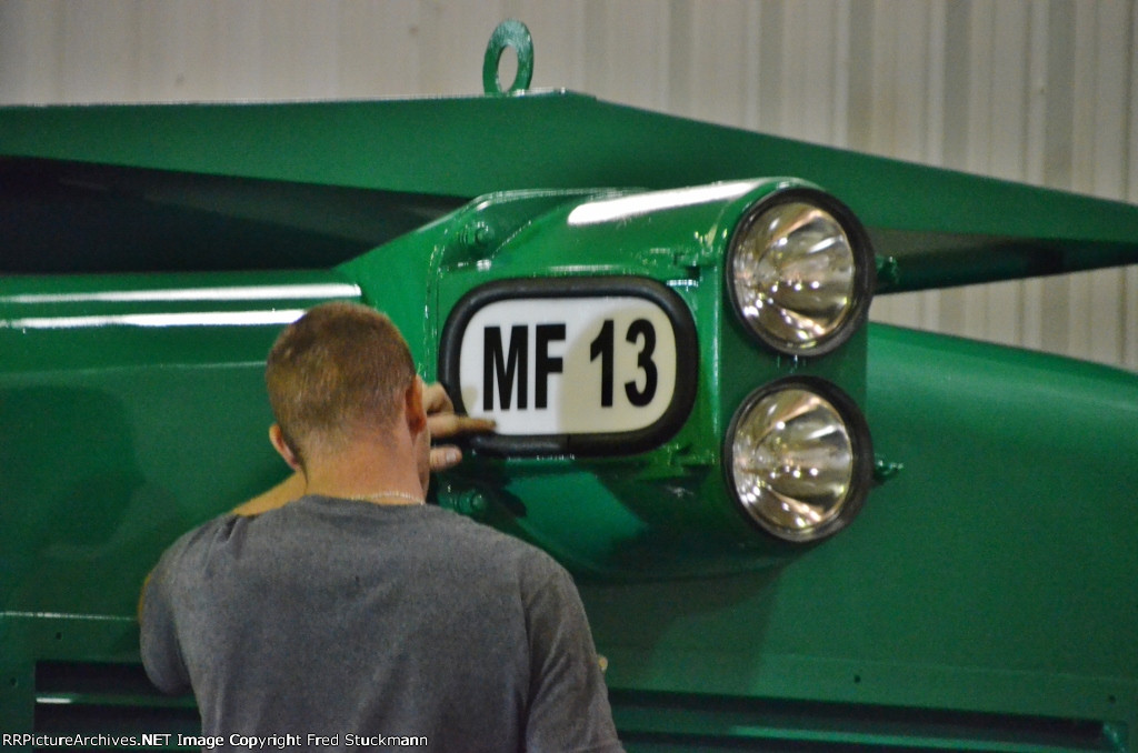 The numbers are applied while the painting goes on.