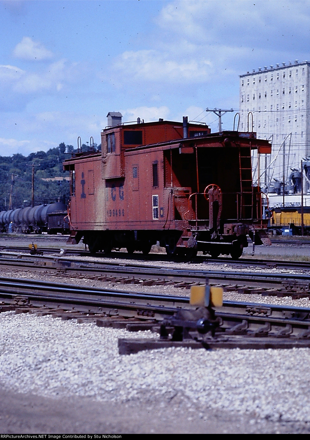 IC Caboose at Council Bluffs, Iowa in 1983.