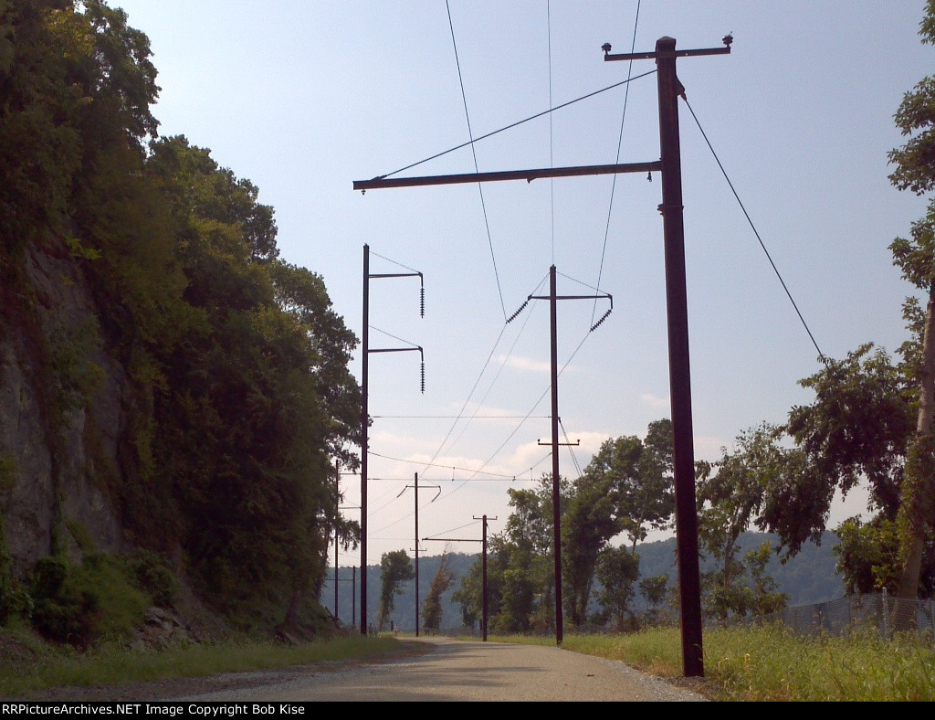 Looking east on the new rail-trail; same location of B&W shot of CR 3813