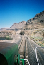 This rock cut used to be a tunnel a number of years ago. 