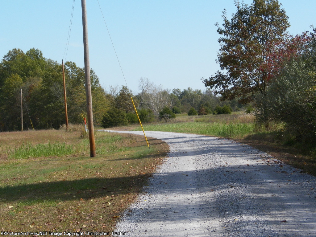 Looking east to Seely Junction
