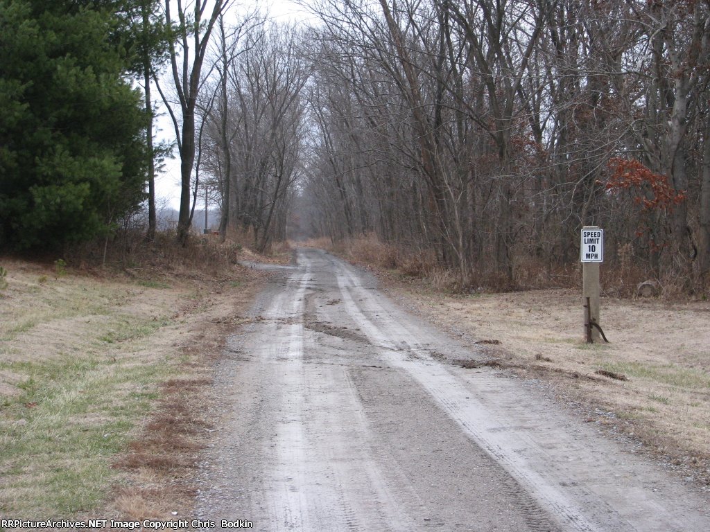 Reed Station Road crossing looking east