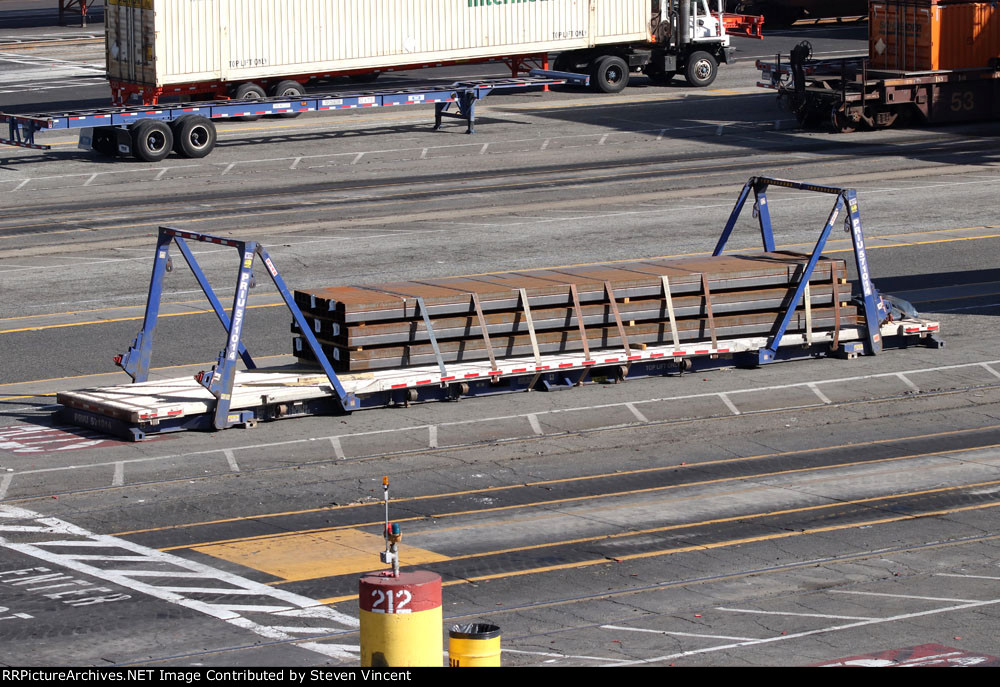 PRIU #571014 with steel load waiting for chassis (?)