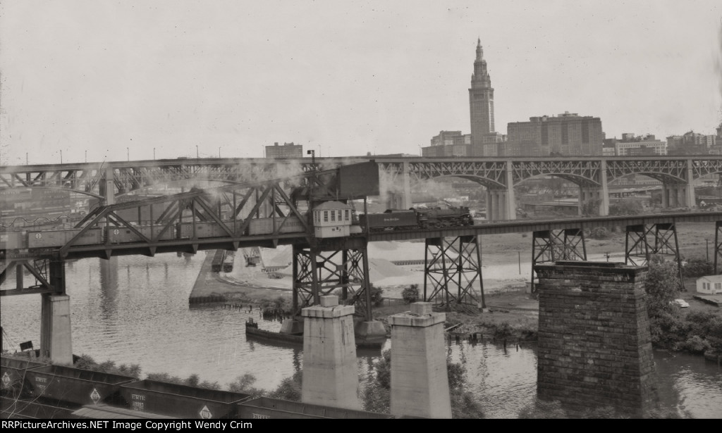 NKP Steam and the Cleveland Skyline.
