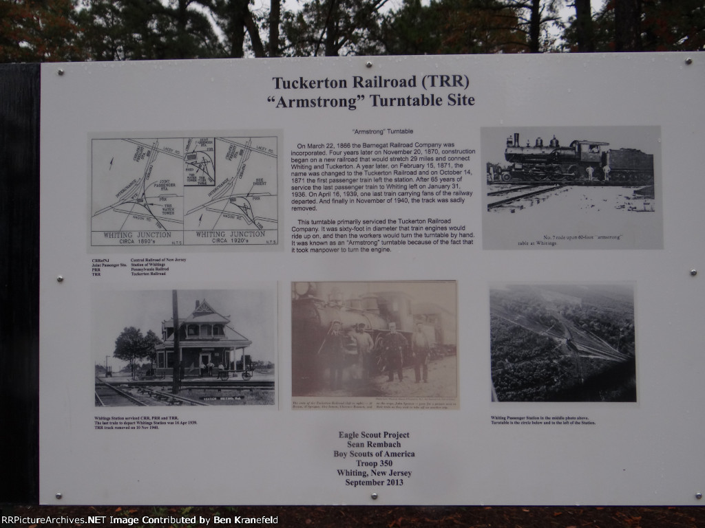 Sign along Station Rd in Whiting denoting the Turntable pit