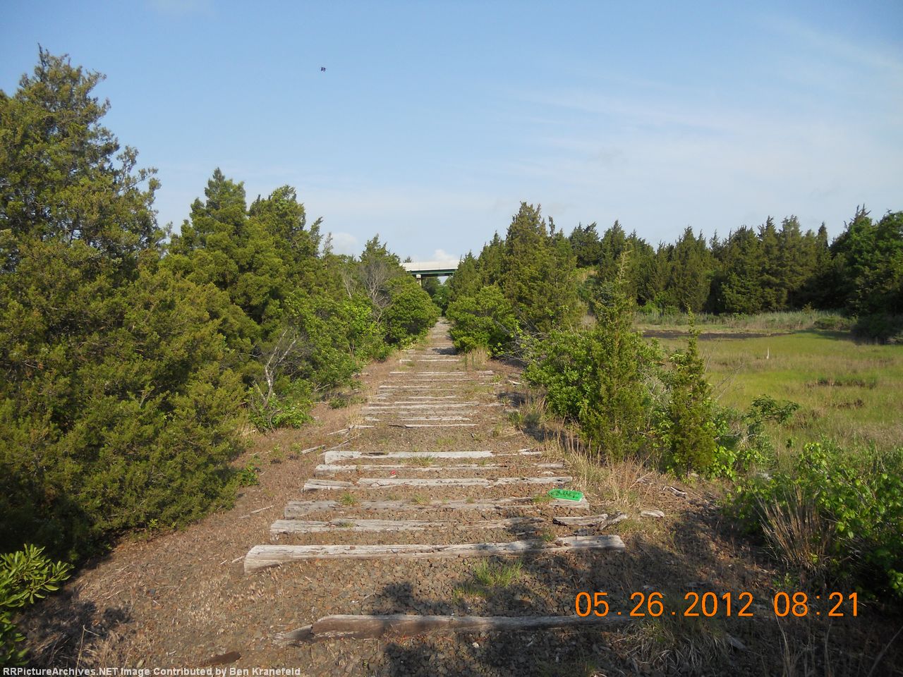 Garden State Parkway overpass in the distance
