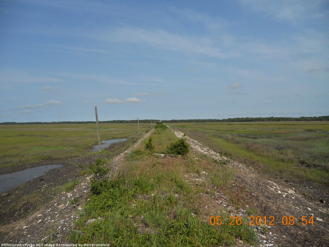 The mainland in the distance
