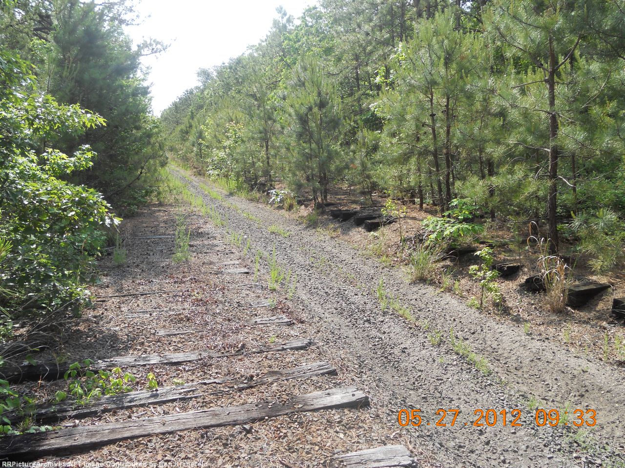 Double tracked former roadbeds, looking towards Ocean City