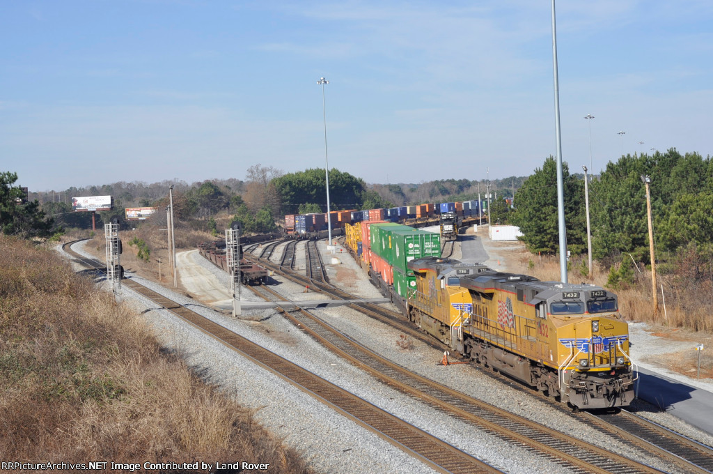 UP 7432 South Out Of Whitker Yard