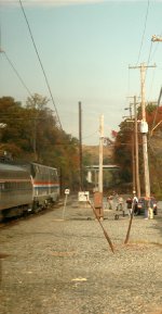 Amtrak Autumn Excursion Train heading on the Pt. Road Line