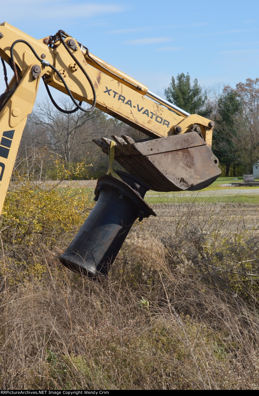The smokestack being moved.