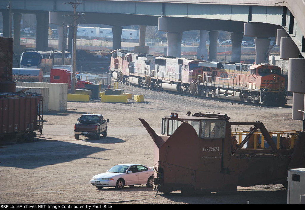 Locomotives Moving Onto The Fueling Tracks