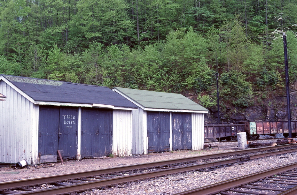 Virginian tool sheds shortly before they were torn down   