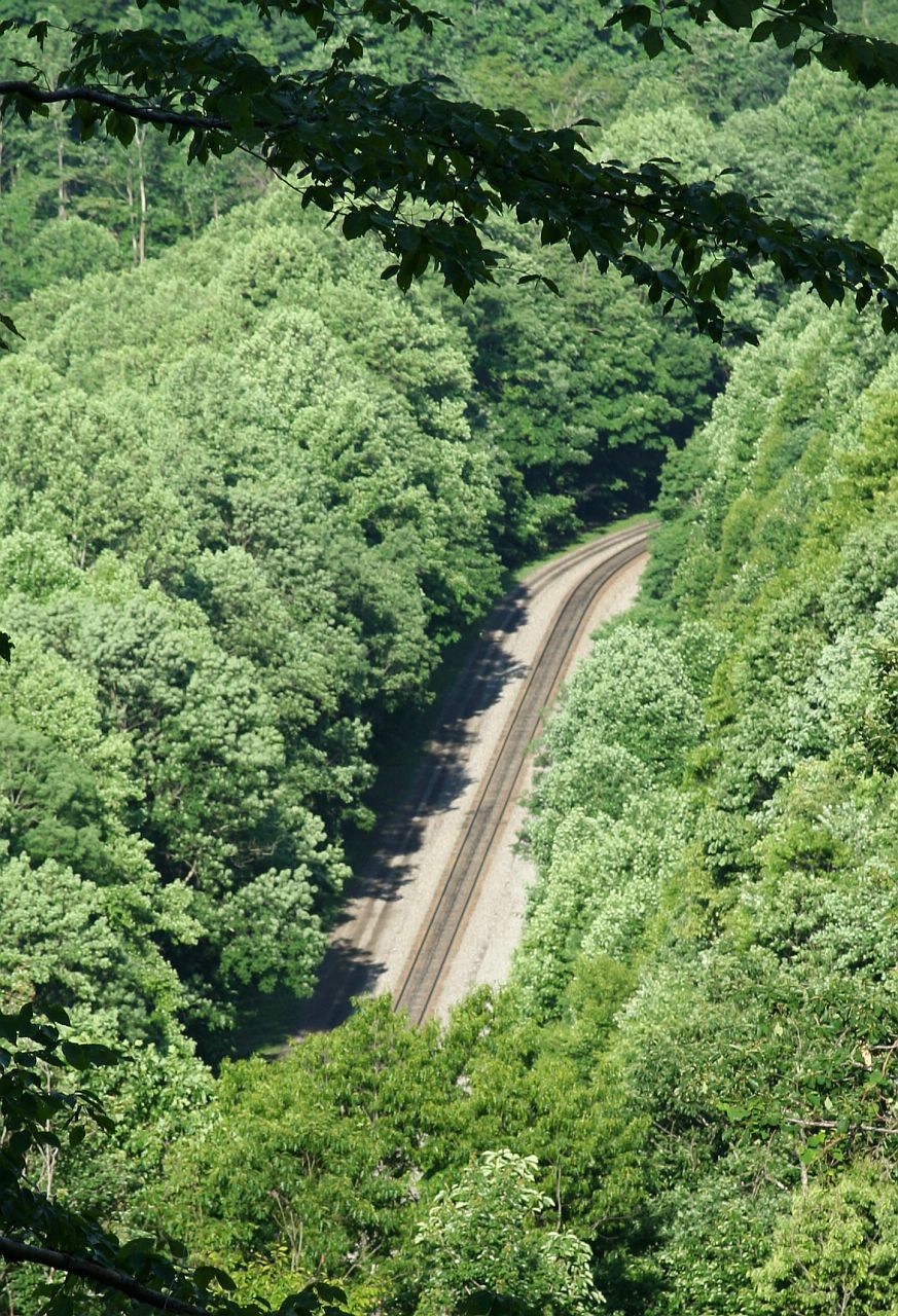 Overview of the Virginian main just north of the tunnel