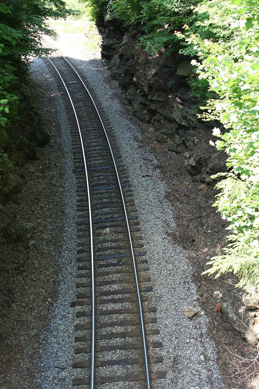 Virginian mainline from road overpass