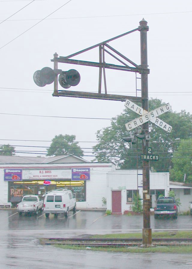 Road crossing  on the former Virginian
