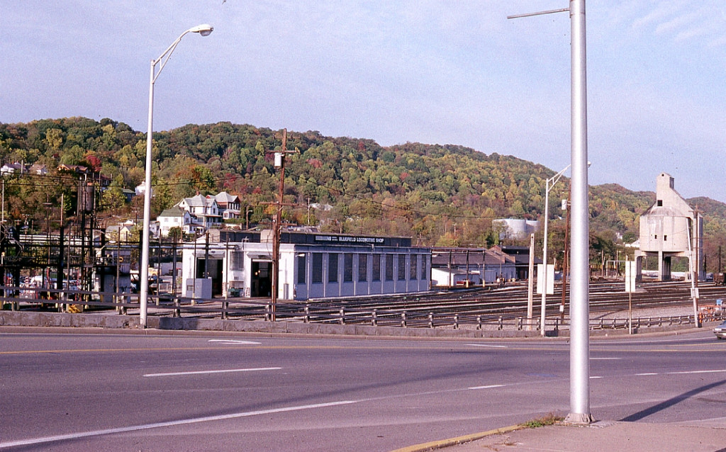 Shops and coal tower 