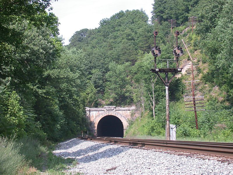 West portal of Carothers tunnel