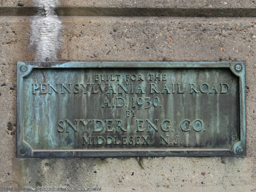 PRR Bridge Plaque