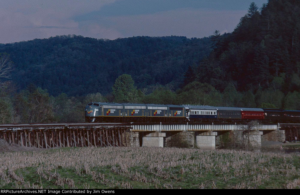 The Etowah Copperhill Rail Excursion, 1986, northbound.