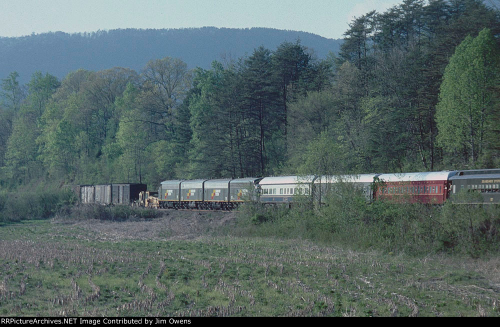 The Etowah Copperhill Rail Excursion, 1986, northbound.
