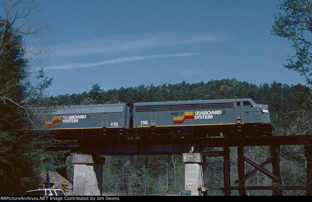 The Etowah Copperhill Rail Excursion, 1986, southbound.