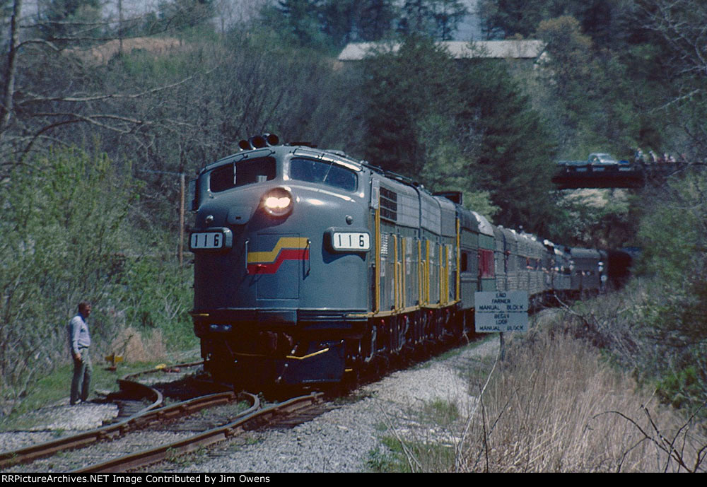 The Etowah Copperhill Rail Excursion, 1986, southbound.