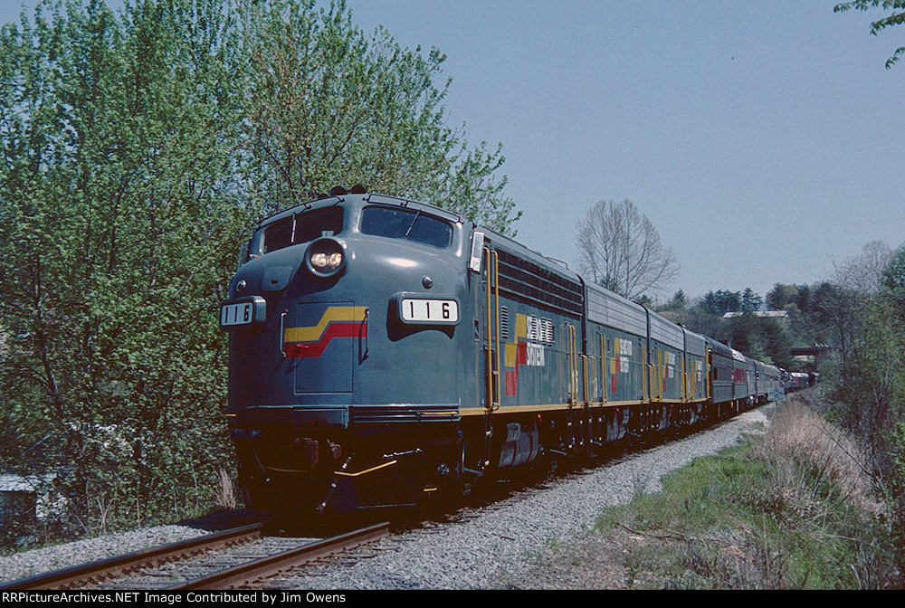 The Etowah Copperhill Rail Excursion, 1986, southbound.