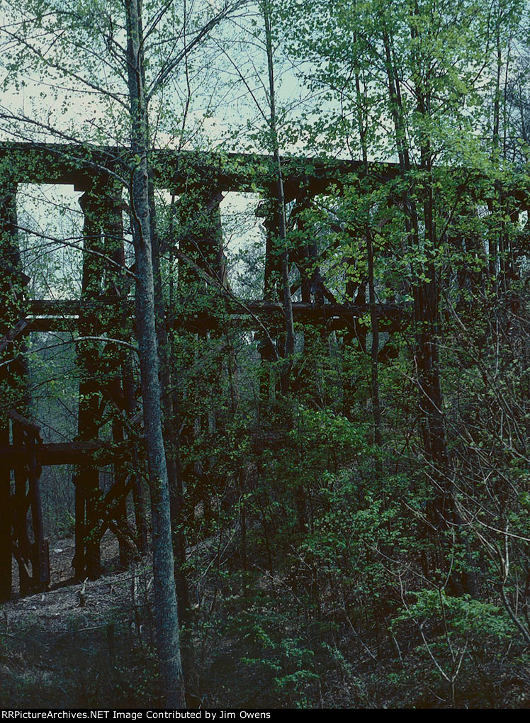 The Etowah Copperhill Rail Excursion, 1986, part of the loop bridge.