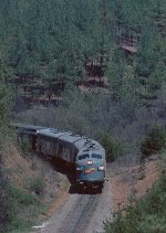 The Etowah Copperhill Rail Excursion, 1986, southbound.