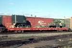Atchison Topeka & Santa Fe flat #94609 with USMC stuff