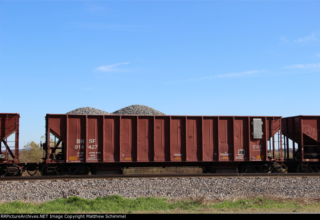 Oddly Loaded BNSF Rock Car