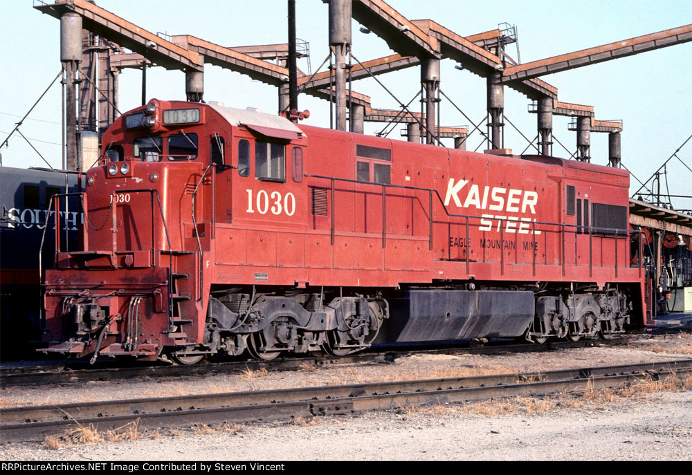 KSCX 1030. Kaiser Steel unit assigned to Eagle Mountain RR in SP's LA