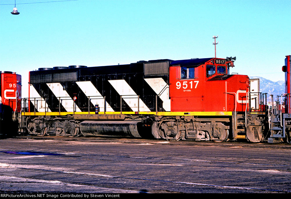 Canadian National GP40LW #9517 in SP's West Colton yard.