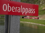 Waiting in the clear at Oberalppass for a local train. 