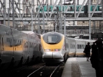 Former Eurostar set departing Paris Gare du Nord. 