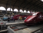 Line-up of Thalys high-speed sets. 
