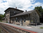 The station building. 