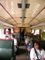 The beautifully restored interior of coach we rode in on the excursion. 