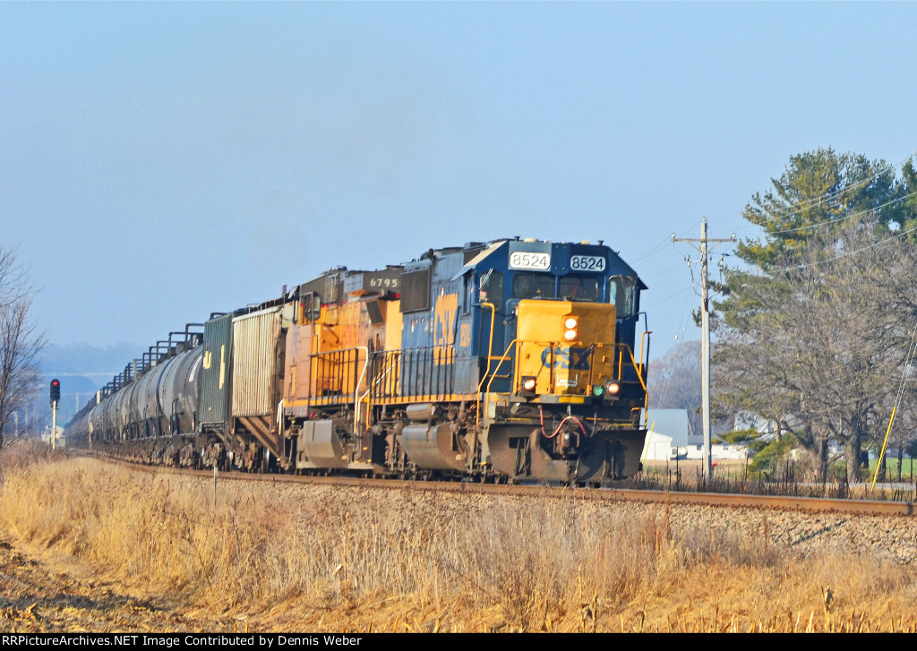 CSX 8524,   CP's   Tomah    Sub.