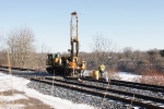 Subcontractor with a tracked boring rig