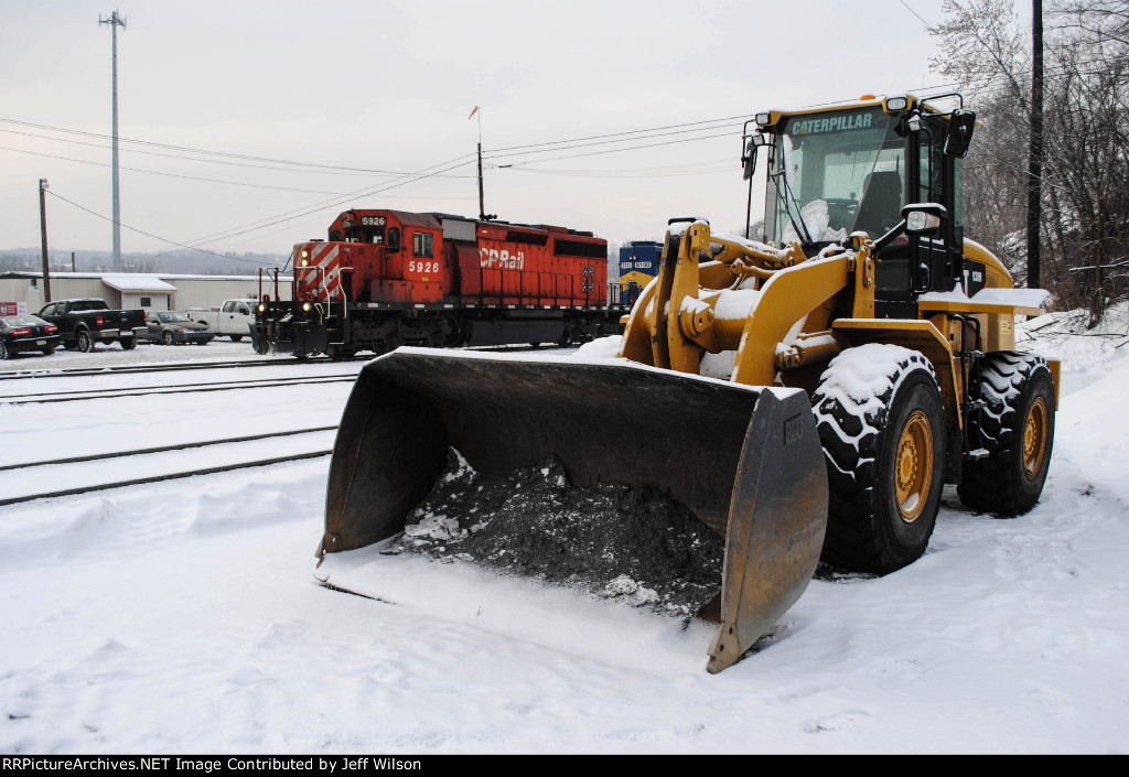 Snow, heavy equipment and trains