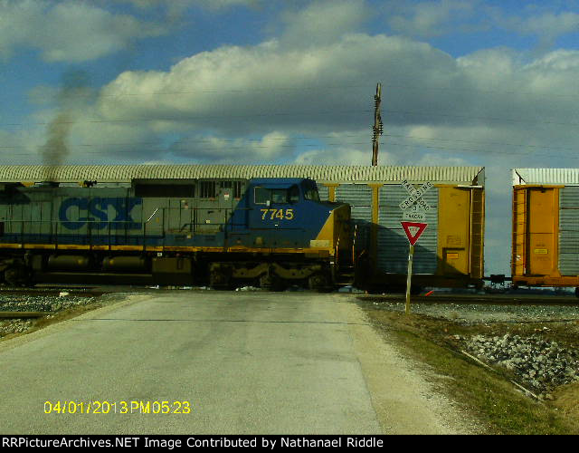 Csx freight leaving Fostoria, Ohio